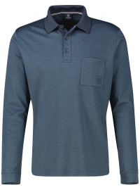 Lerros Poloshirt - Regular Fit - Langarm - dunkelblau