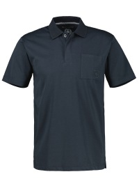 Lerros Poloshirt - Regular Fit - mit Brusttasche - dunkelblau