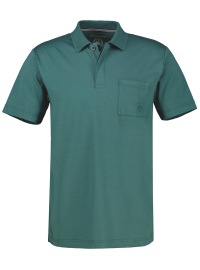 Lerros Poloshirt - Regular Fit - mit Brusttasche - petrol