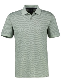 Lerros Poloshirt - Regular Fit - Muster - grün