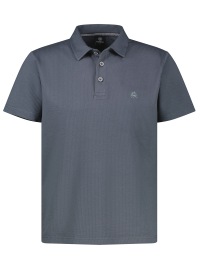 Lerros Poloshirt - Regular Fit - Struktur - anthrazit