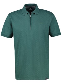 Lerros Poloshirt - Regular Fit - Struktur - Reissverschluss - petrol