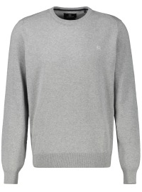 Lerros Pullover - Regular Fit - Rundhals-Ausschnitt - grau