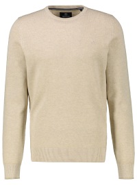 Lerros Pullover - Regular Fit - Rundhals-Ausschnitt - Struktur - beige