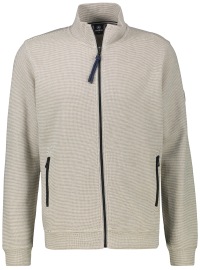 Lerros Sweatjacke - Regular Fit - Reissverschluss - Gedecktes White