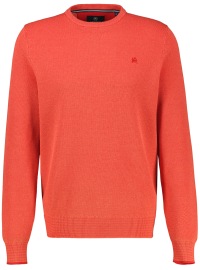 Lerros Sweatshirt - Regular Fit - Rundhals-Ausschnitt - Struktur - rot