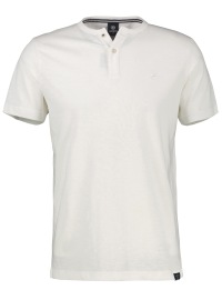 Lerros T-Shirt - Regular Fit - mit Knopfleiste - gedecktes weiß