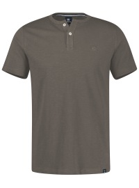 Lerros T-Shirt - Regular Fit - mit Knopfleiste - grau