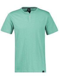 Lerros T-Shirt - Regular Fit - mit Knopfleiste - grün