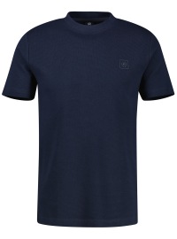 Lerros T-Shirt - Regular Fit - Rundhals - Struktur - dunkelblau