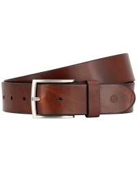 Lindenmann Ledergürtel - cognac