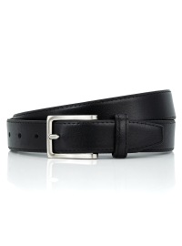 Lindenmann Leather Belt - Slim - Black
