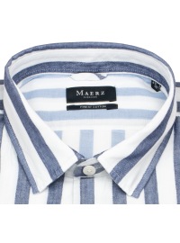 MAERZ Muenchen Chemise - Modern Fit - col Kent - rayures - bleu / blanc - sans emballage d´origine - Thumbnail ID: arimf49st4