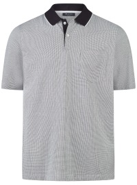 MAERZ Muenchen Poloshirt - Regular Fit - Kontrastkragen - dunkelblau