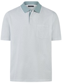 MAERZ Muenchen Poloshirt - Regular Fit - Kontrastkragen - türkis