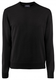 MAERZ Muenchen Pullover - Classic Fit - Rundhals - Merinowolle - schwarz