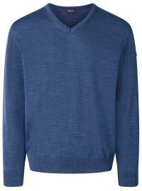MAERZ Muenchen Pullover - Classic Fit - V-Ausschnitt - dunkelblau