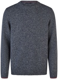 MAERZ Muenchen Pullover - Regular Fit - Rundhals - Merinowolle - Strick - blau