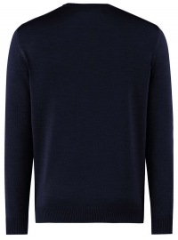 MAERZ Muenchen Pullover - Regular Fit - V-Ausschnitt - Merinowolle - navy - Thumbnail ID: arimc55n1h