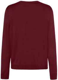MAERZ Muenchen Pull-over - Regular Fit - Col V - Laine mérinos - Bordeaux - Thumbnail ID: arim3139b5