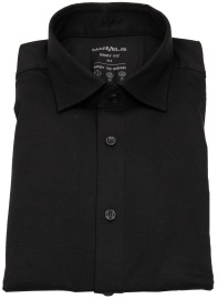 Marvelis Hemd - Body Fit - Easy To Wear Jersey - schwarz