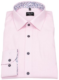 Marvelis Hemd - Body Fit - Patch - Fil-á-Fil - rosé