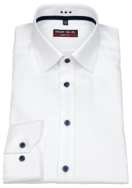 Marvelis Shirt - Body Fit - Patch - Twill - Extra Opaque - White - w/o OP