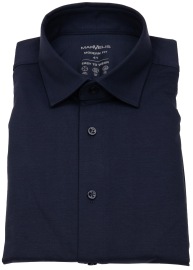 Marvelis Shirt - Modern Fit - Easy To Wear Jersey - Dark Blue - w/o OP