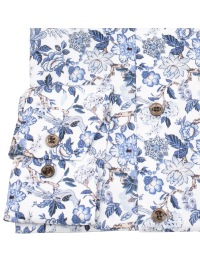 Marvelis Hemd - Modern Fit - florales Muster - blau / braun - extra langer 69cm Arm - Thumbnail ID: arim924o8h
