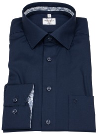 Marvelis Hemd - Modern Fit - Kentkragen - dunkelblau