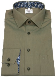 Marvelis Hemd - Modern Fit - Kentkragen - grün