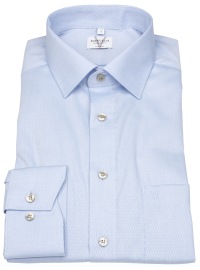 Marvelis Hemd - Modern Fit - Kentkragen - Struktur - hellblau
