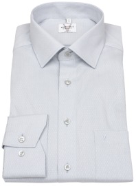 Marvelis Hemd - Modern Fit - Kentkragen - Struktur - hellgrau