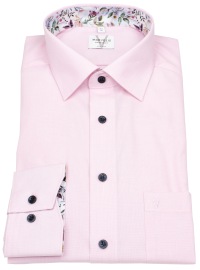 Marvelis Hemd - Modern Fit - Kontrastknöpfe - Fil à Fil - rosé