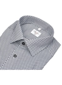 Marvelis Hemd - Modern Fit - Print - grau / schwarz - extra langer 69cm Arm - Thumbnail ID: arim162mm7
