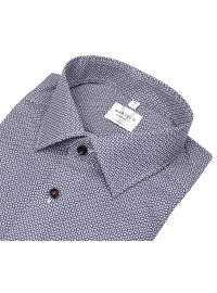 Marvelis Hemd - Modern Fit - Print - rot / blau - extra langer 69cm Arm - Thumbnail ID: arimw138tc