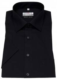 Marvelis Kurzarmhemd - Comfort Fit - Kentkragen - schwarz