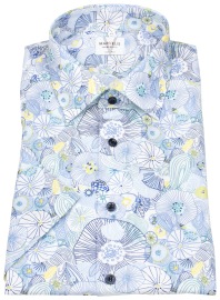 Marvelis Kurzarmhemd - Modern Fit - Print - Kontrastknöpfe - mehrfarbig