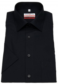 Marvelis Kurzarmhemd - Modern Fit - schwarz