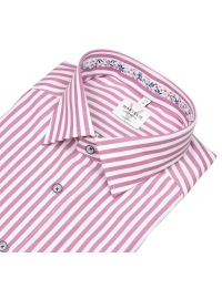 Marvelis Kurzarmhemd - Modern Fit - Streifen - fuchsia / weiß - Thumbnail ID: arim298b65