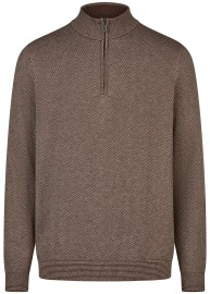 Marvelis Pullover - Troyerkragen - Struktur - mit Kaschmir - braun - Thumbnail ID: arim1qa55b