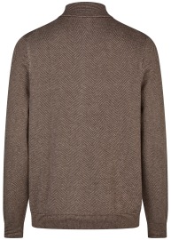 Marvelis Pullover - Troyerkragen - Struktur - mit Kaschmir - braun - Thumbnail ID: arima8fo7n