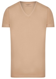 Marvelis T-Shirt Two-pack - Body Fit - V-neck - Caramel - w/o OP