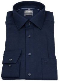 OLYMP Hemd - Comfort Fit - Struktur - New Kentkragen - dunkelblau
