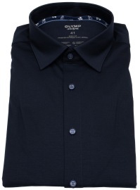 OLYMP Hemd - Level 5 Body Fit - 24/7 Flex Jersey - dunkelblau