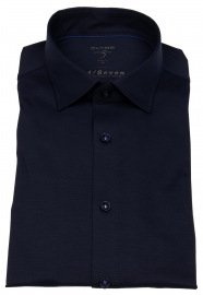 OLYMP Hemd - Level 5 Body Fit - 24/7 Flex Jersey - dunkelblau