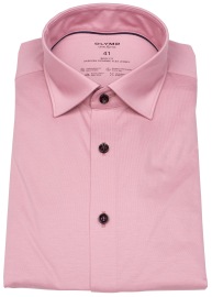 OLYMP Hemd - Level 5 Body Fit - 24/7 Flex Jersey - mauve