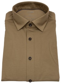 OLYMP Hemd - Level 5 Body Fit - 24/7 Flex Jersey - taupe