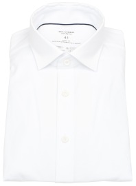 OLYMP Shirt - Level 5 Body Fit - 24/7 Flex Jersey - White - w/o OP