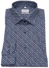 OLYMP Shirt - Level 5 Body Fit - Kent Collar - Print - Multicolored - w/o OP
